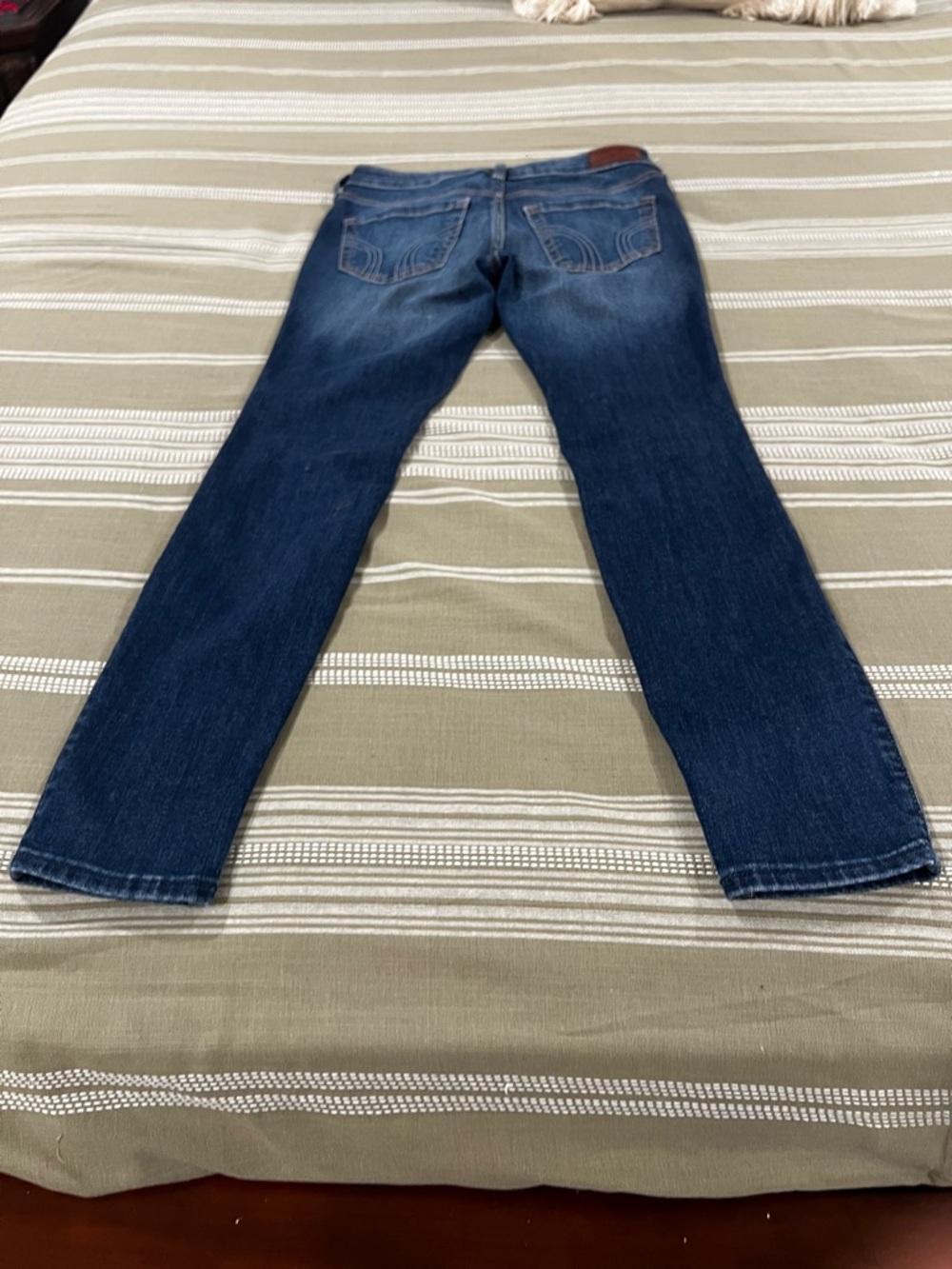 Hollister Women's Straight Leg Dark Blue Jeans